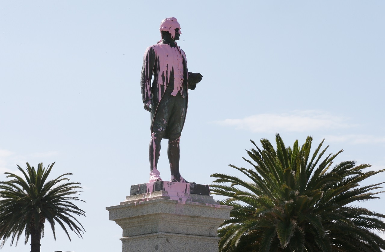 'Disgrace' Melbourne's Captain Cook statue vandalised ahead of