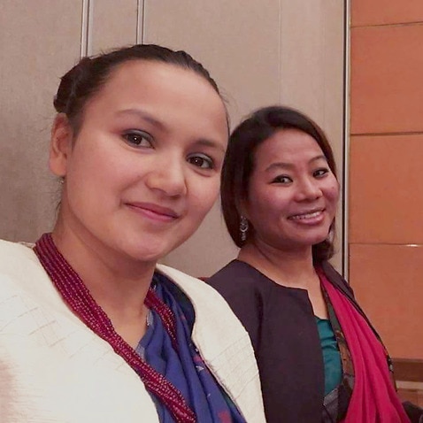 Maya Gurung (right) and Shailee Basnet (left)
