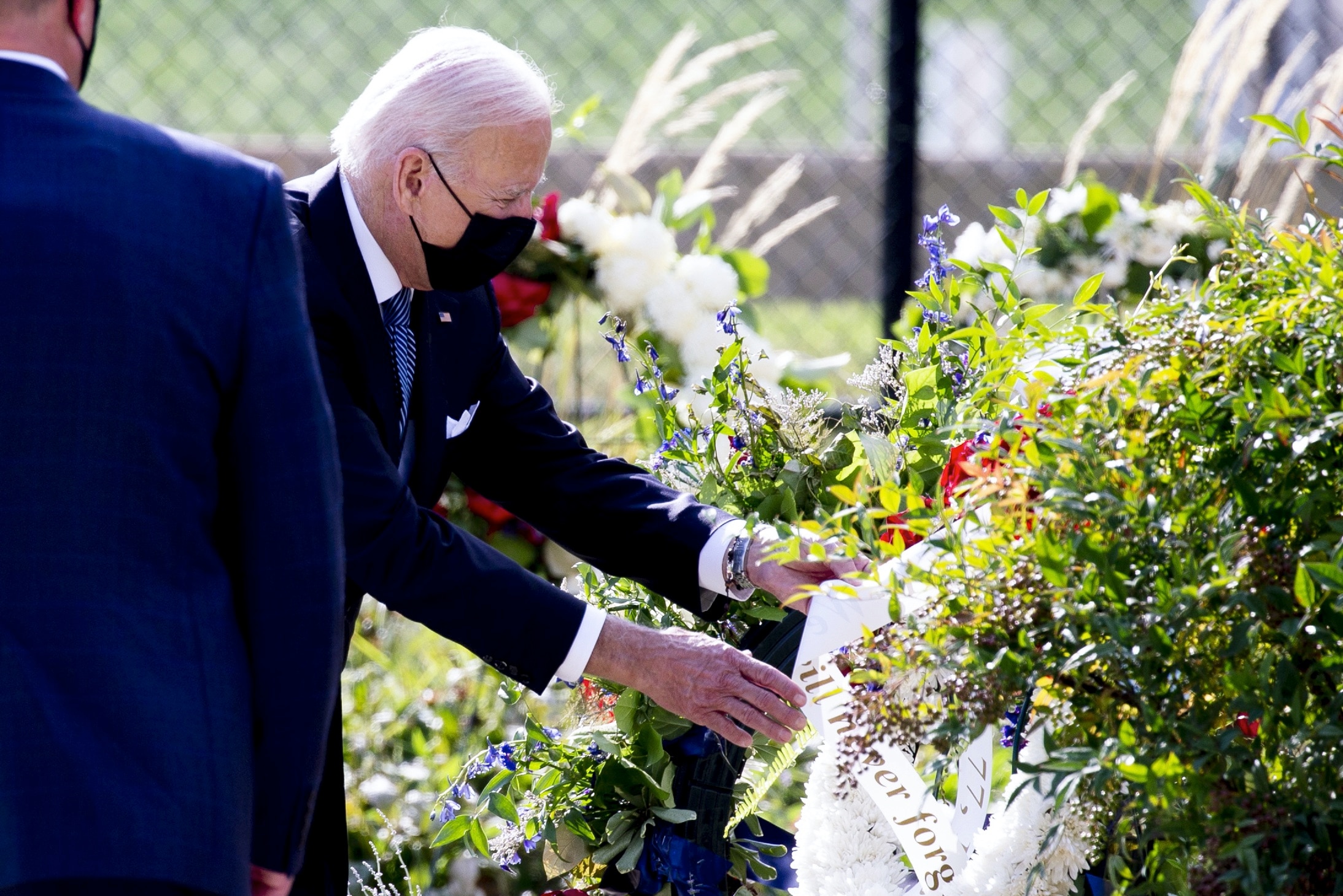 U.S. President Joe Biden attends the National 9/11 Memorial at the Pentagon in Washington.