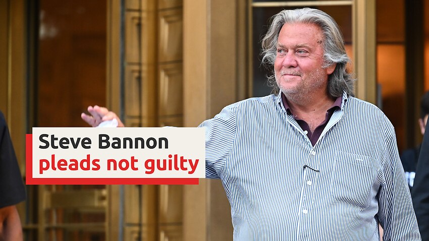 Steve Bannon Leaves Court After Pleading Not Guilty Sbs News 