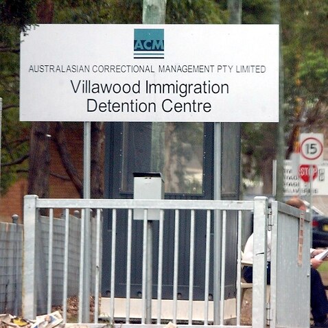 The front gate of the Villawood Detention Centre in Sydney