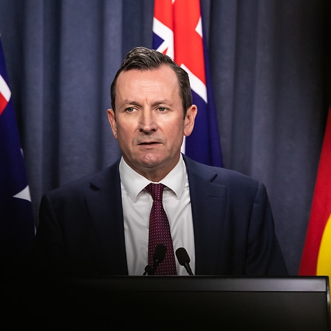 WA Premier Mark McGowan speaks during an announcement in Perth, Monday, December 13, 2021.