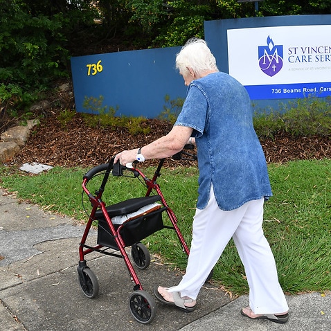 An elderly woman at a Brisbane nursing home (AAP)