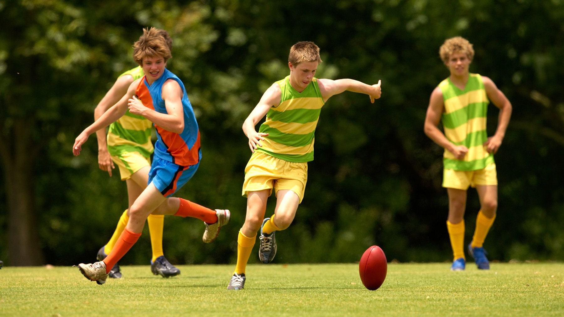 Footy is one of the most poplar organised sport among teenagers in Australia.