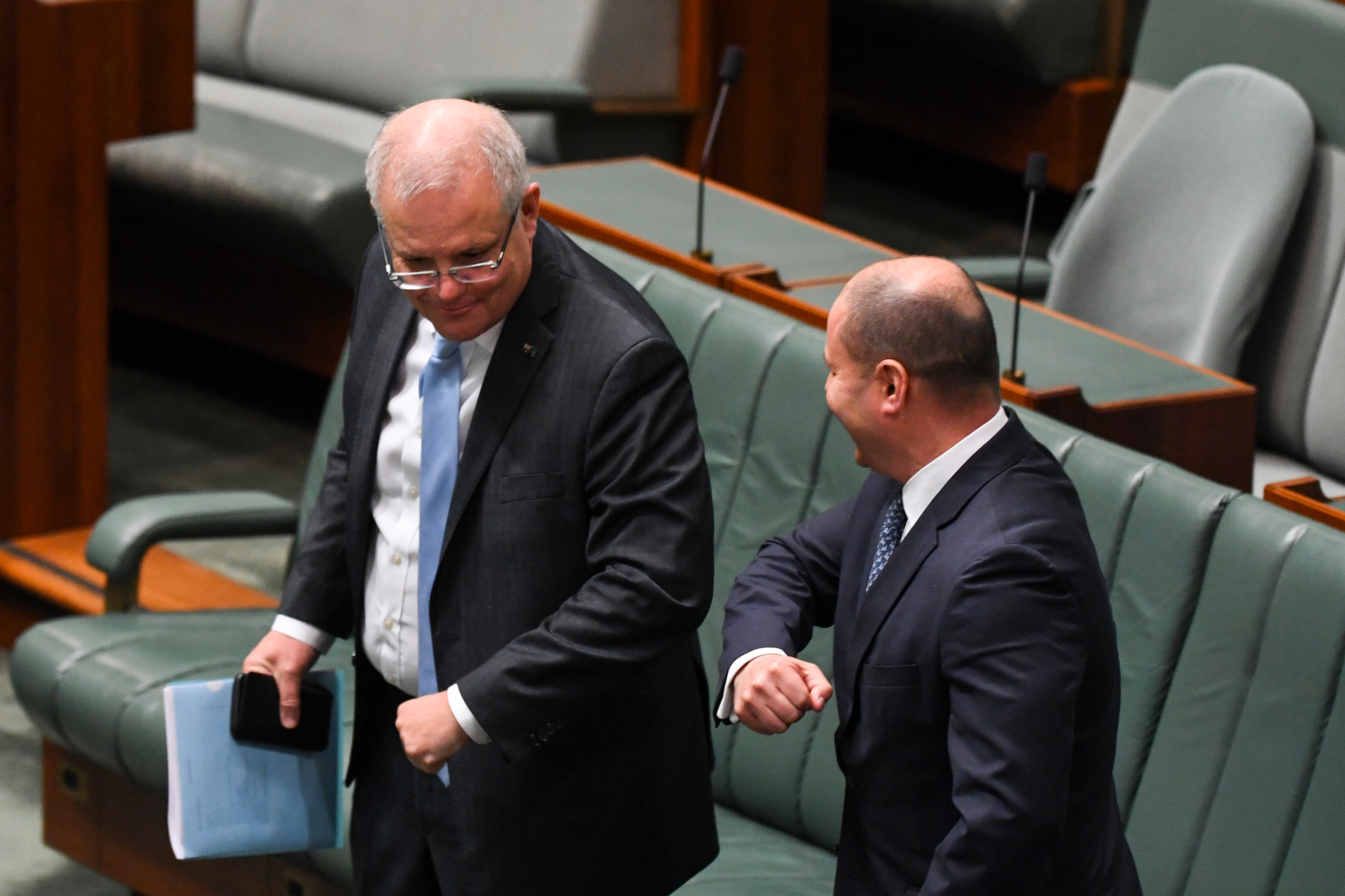 Prime Minister Scott Morrison (left) and Australian Federal Treasurer Josh Frydenberg.