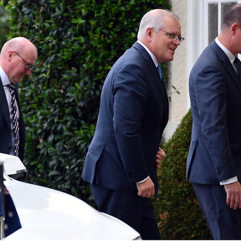 Prime Minister Scott Morrison at Government House in Canberra
