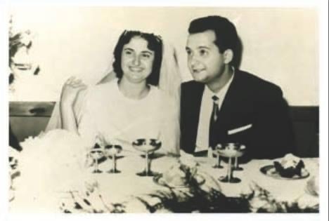 Lina Gullotta with her husband on her wedding day.