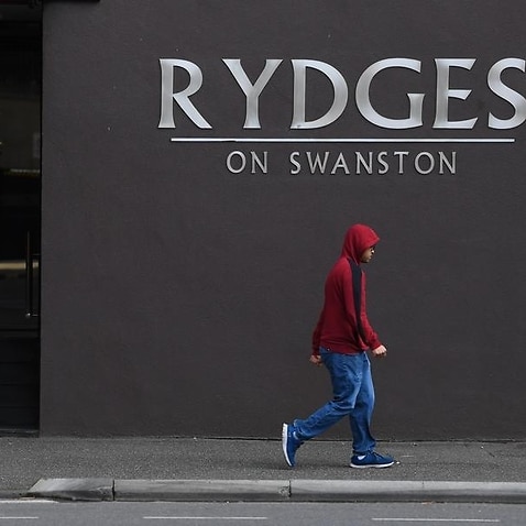 Signage at the Rydges on Swanston hotel in Melbourne (file image)