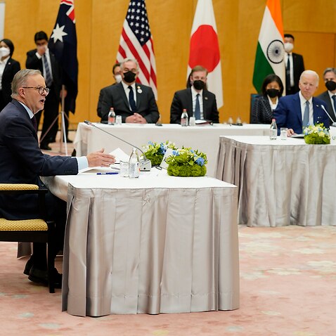 O primeiro-ministro australiano, Anthony Albanese, fala hoje na reunião do Quad summit, em Tóquio
