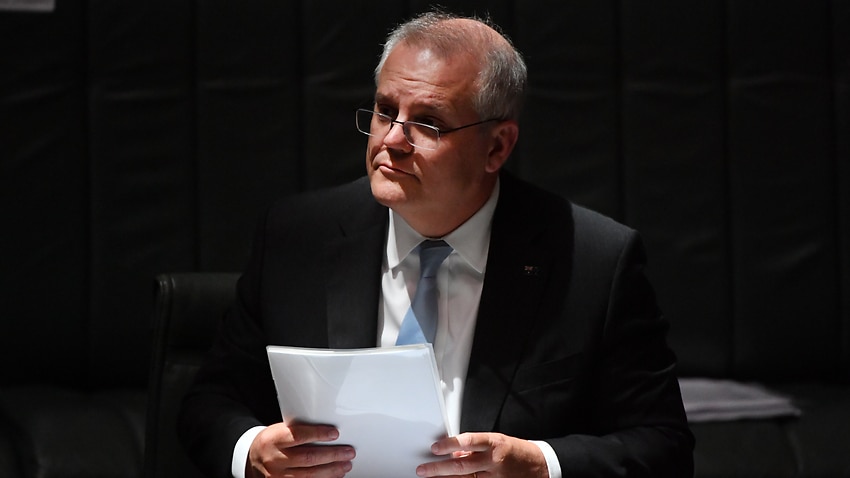 Prime Minister Scott Morrison during Question Time in the House of Representatives at Parliament House in Canberra, Thursday, December 3, 2020. (AAP Image/Mick Tsikas) NO ARCHIVING