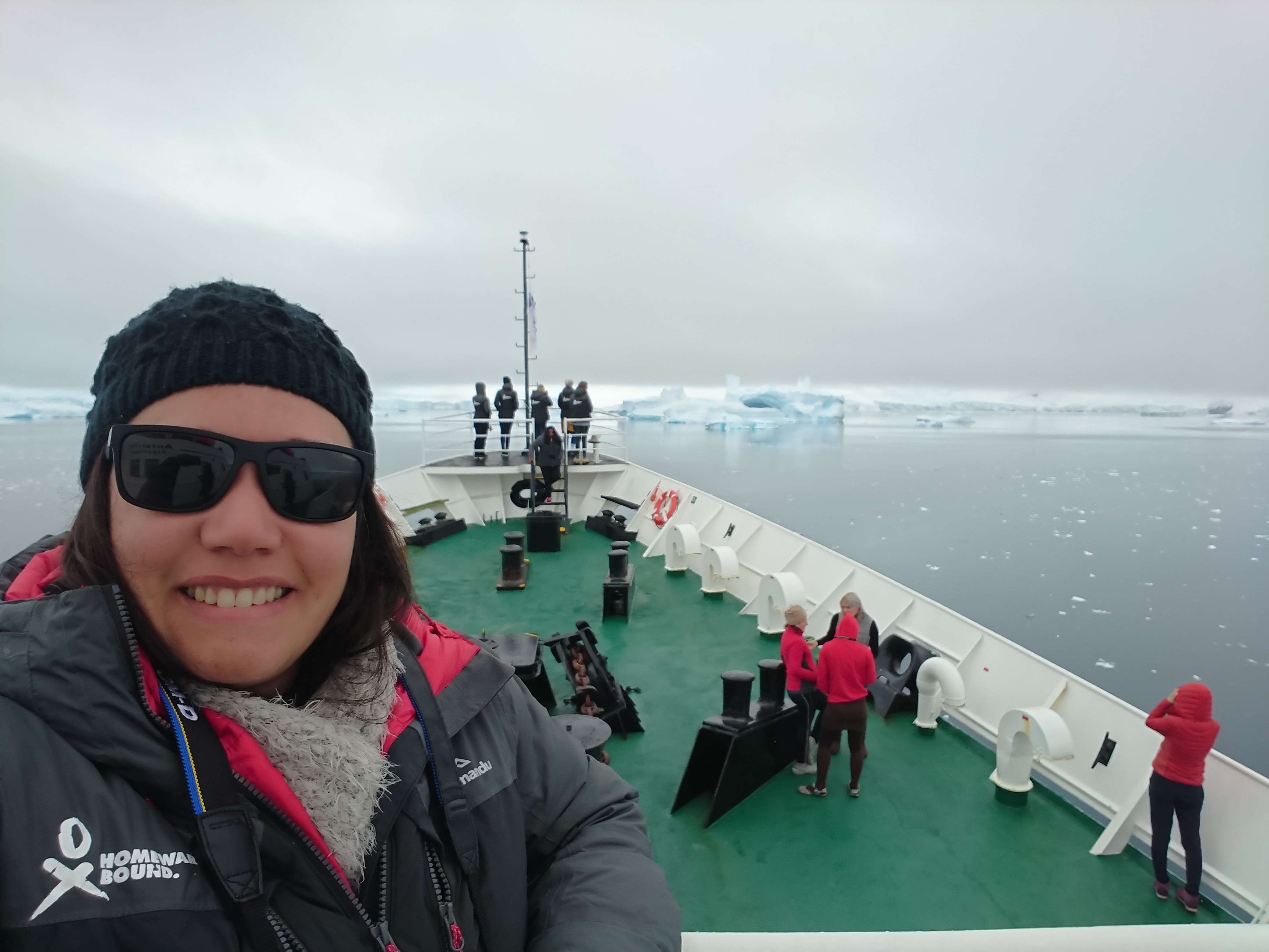 Yalimay Jimenez en la Antártida