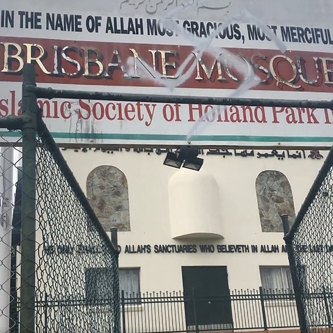 The mosque was vandalised on Tuesday.