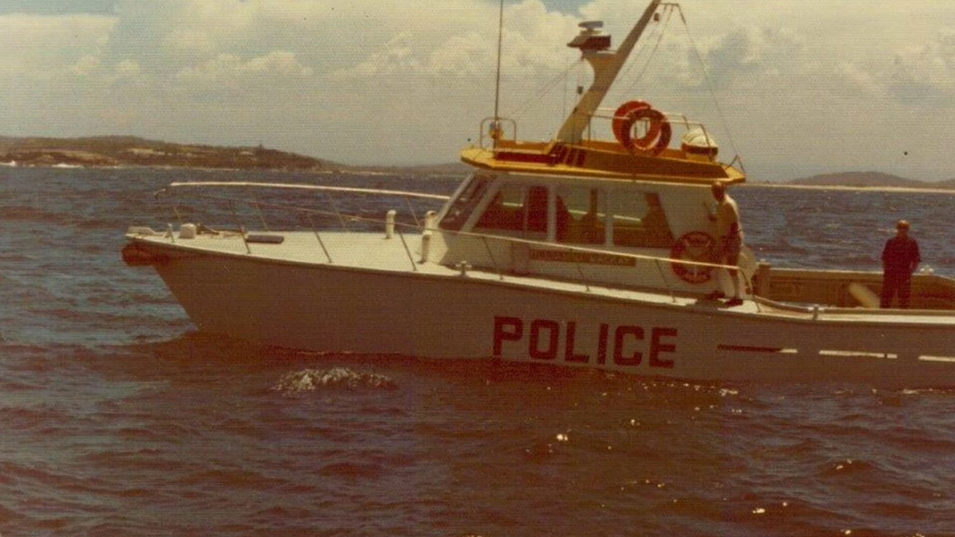 A police boat was involved in the search for the missing couple.