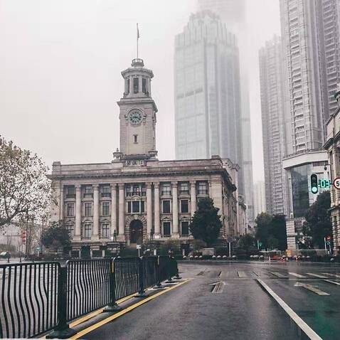 Empty streets in Wuhan after lockdown.