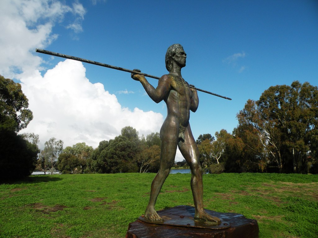 Statue of Yagan on Heirisson Island