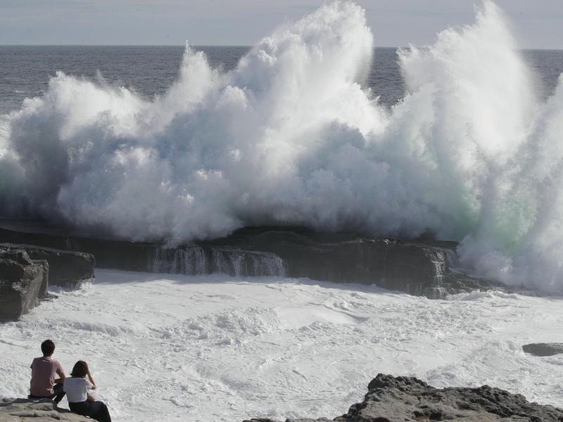 Evacuation advisories were issued for some 280,000 people as the wind and rain began picking up. 