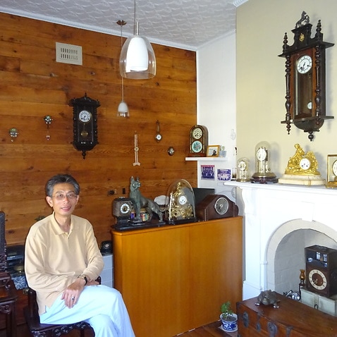 Clock collector, Mr Qiuhua Li