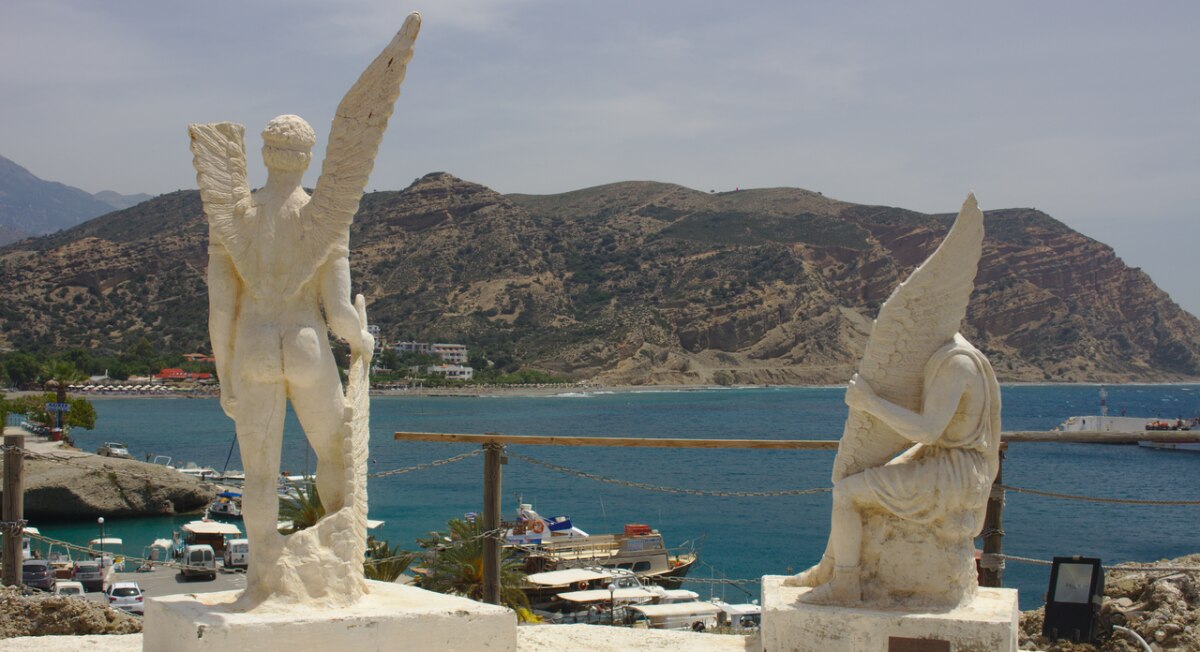 Icarus and Daedalus, Agia Galini, Crete