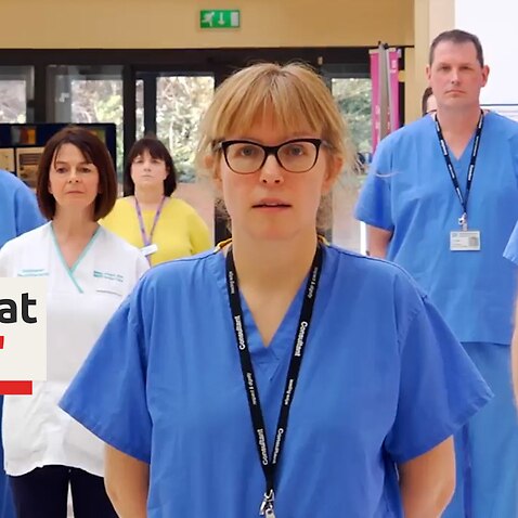 Doctors and nurses message urging public to 'stay at home'