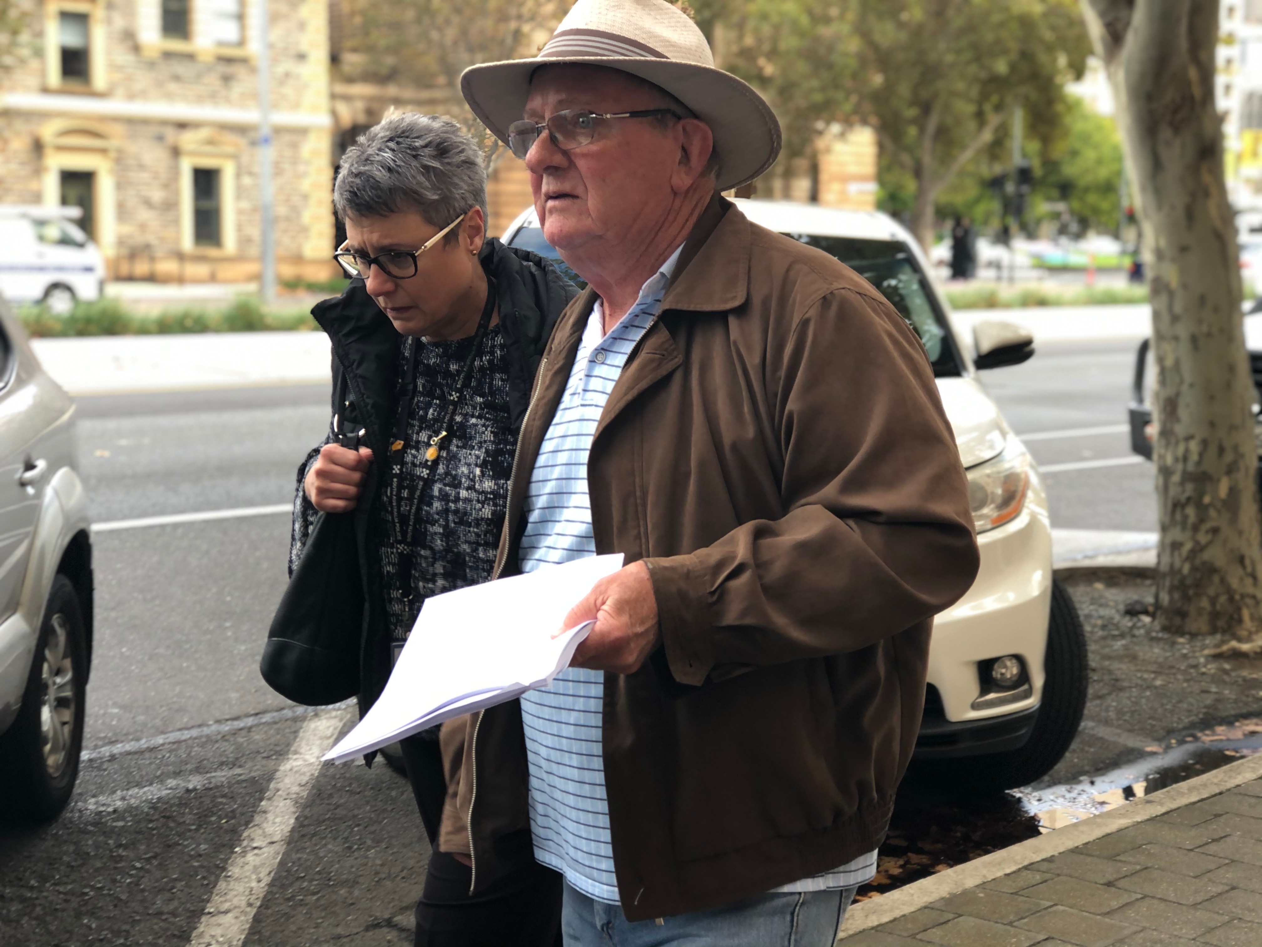 Ms Woodford's husband, Keith Woodford, attends the Coroners Court for the findings on 15 April, 2021. 