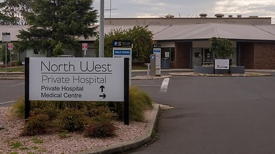 The North West Private Hospital is seen closed in Burnie.