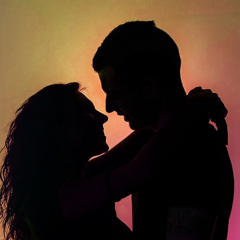 Silhouette of a couple 