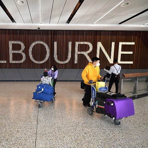 The arrivals hall at Melbourne Airport 