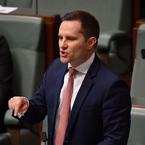 Minister for Immigration Alex Hawke during Question Time in the House of Representatives at Parliament House in Canberra