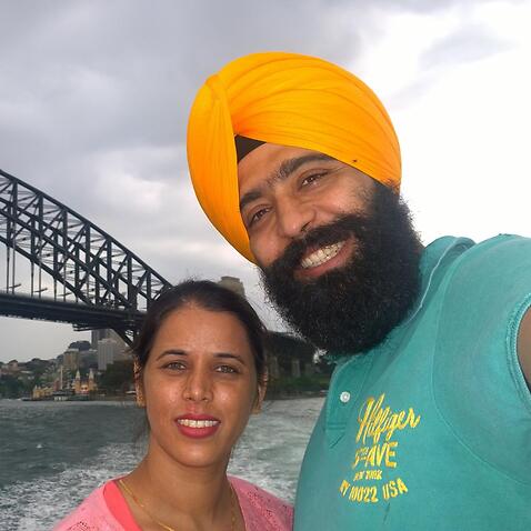 Harkanwalpreet Singh and his wife migrated to Australia about three years ago. 