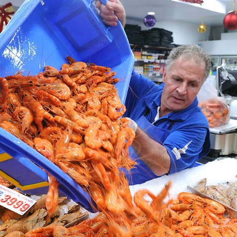 Worker at the Sydney Fish Markets