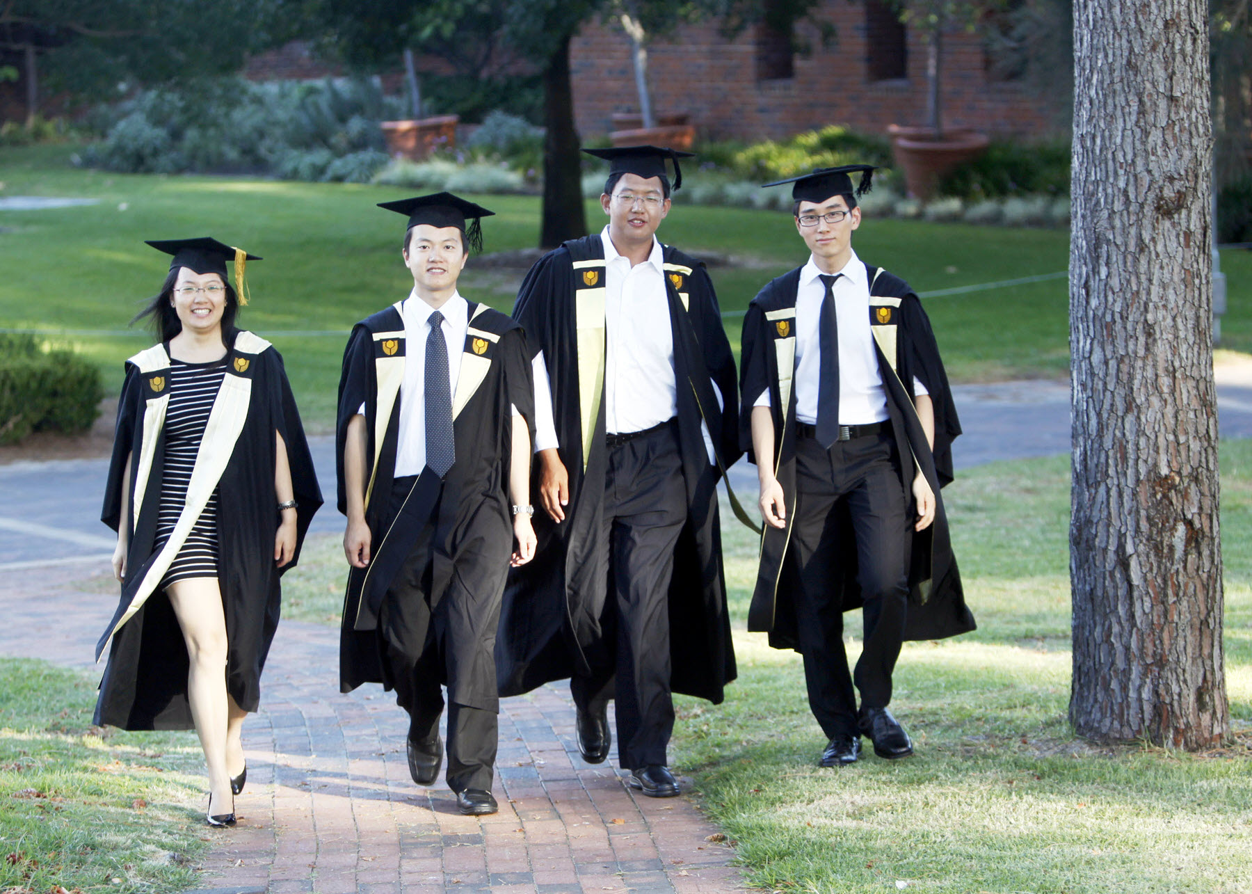 Chinese students at a graduation in Perth 