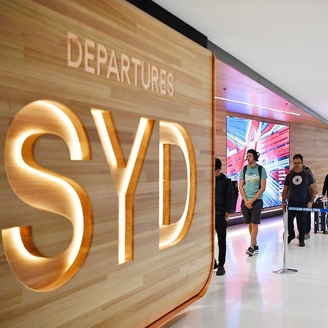 Passengers at Sydney airport.