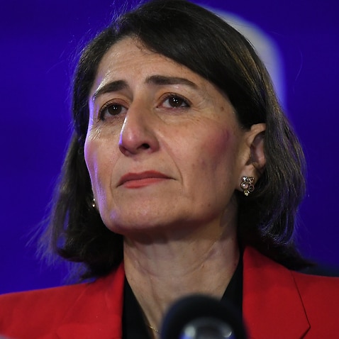 NSW Premier Gladys Berejiklian during the official opening of the NorthConnex Motorway in West Pennant Hills, Sydney, Friday, October 30, 2020. (AAP Image/Dean Lewins) NO ARCHIVING