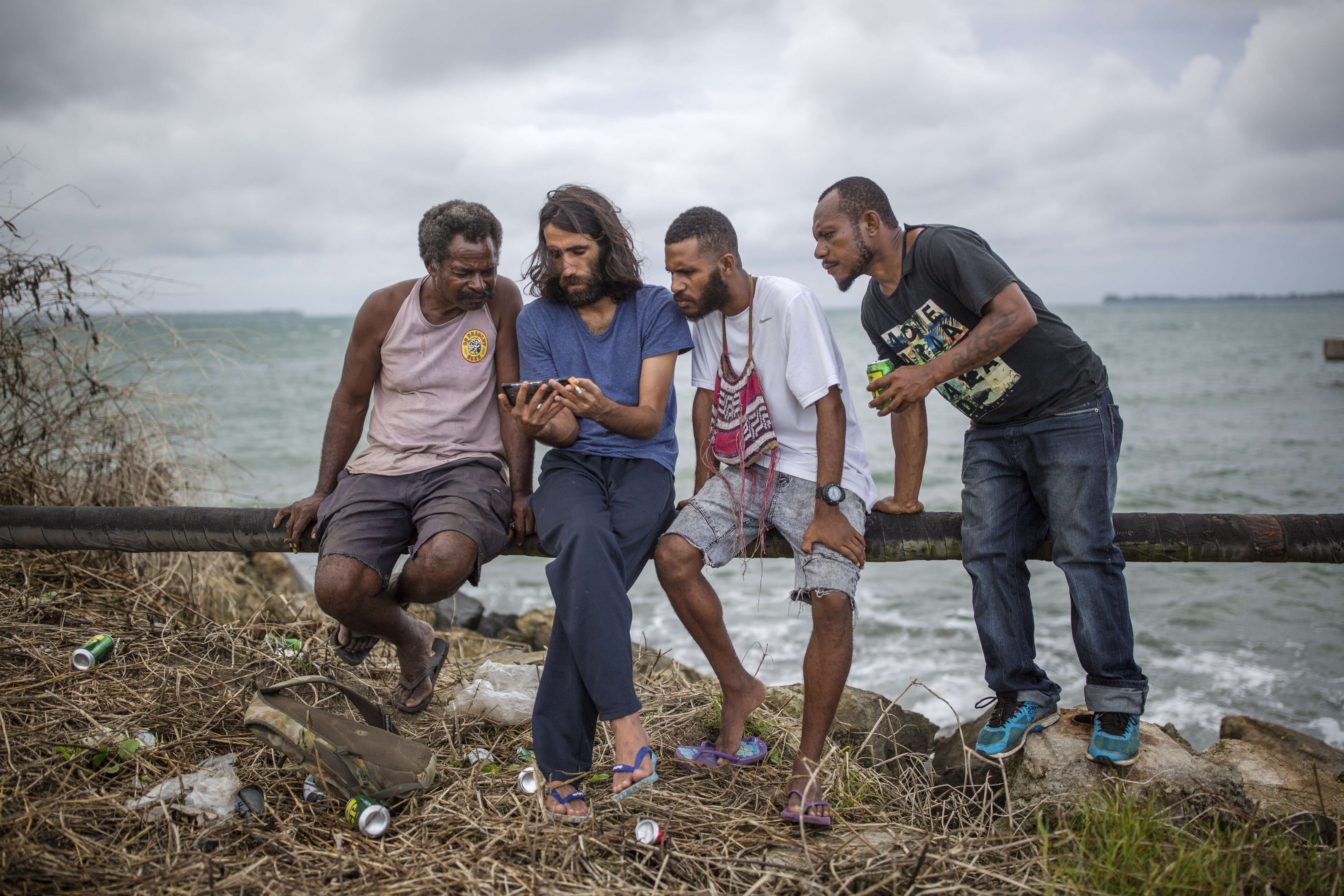 Asylum seeker Behrouz Boochani shares photos with Manus Island locals.