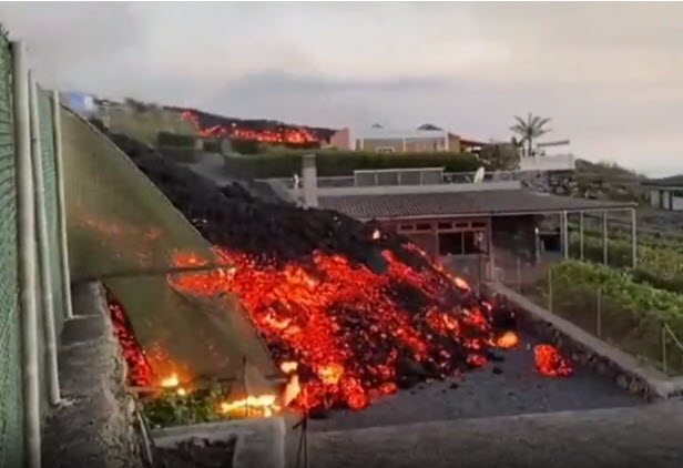 Eruption of Volcano Cumbre Vieja in La Palma, Canary Island, Spain