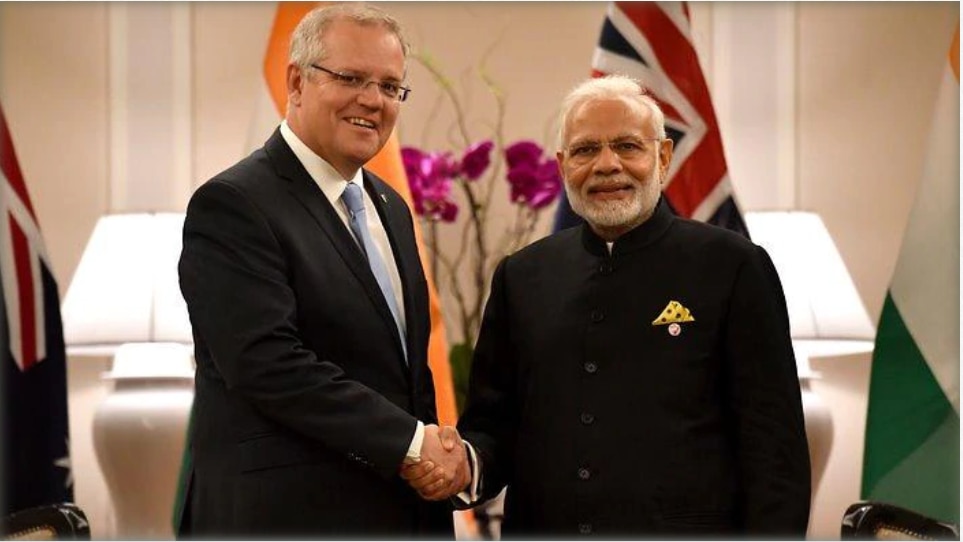 Australia's Prime Minister Scott Morrison and India's Prime Minister Narendra Modi (file pic)