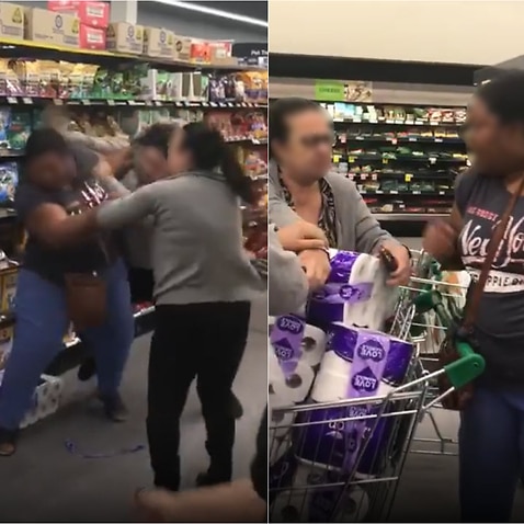 Footage of the incident went viral on social media in March amid widespread panic buying of toilet paper.