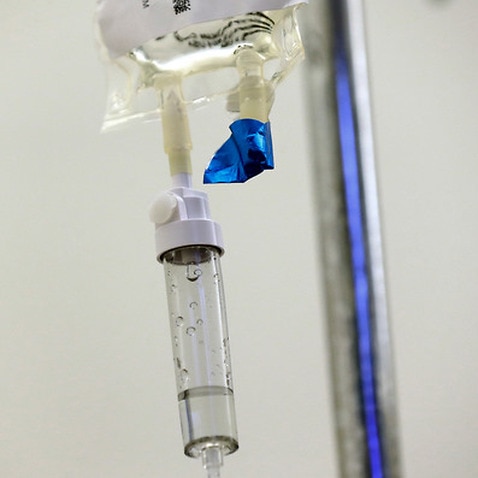 Chemotherapy drugs being administered to a patient 