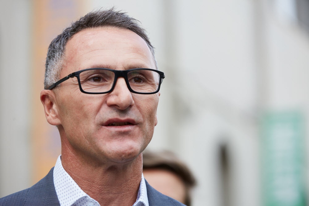 Greens leader Richard Di Natale speaks to the media during a press conference in Melbourne