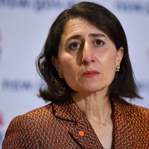 NSW Premier Gladys Berejiklian speaks to the media during a press conference in Sydney, Tuesday, August 24, 2021. (AAP Image/Joel Carrett) NO ARCHIVING