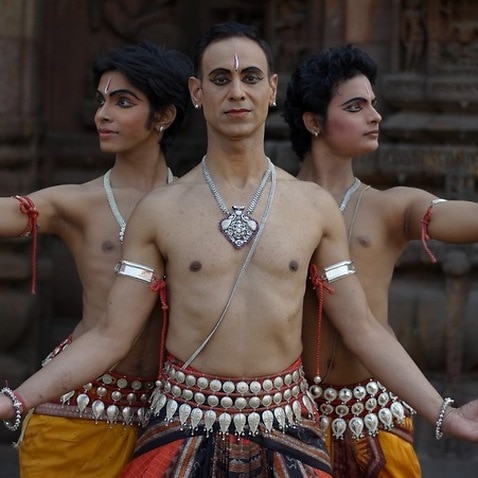Sukhwinder Singh Goraya with other dancers 