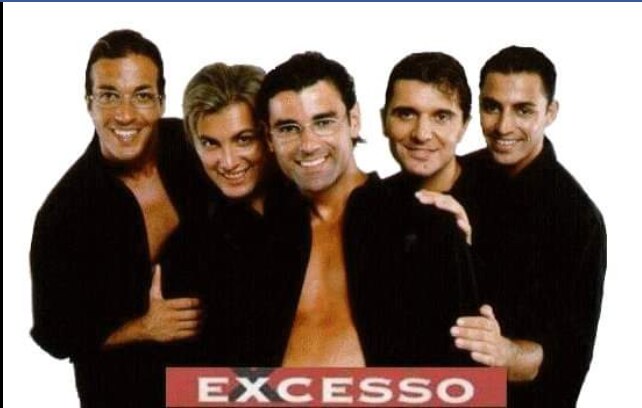 Gonzo, Melão, João Portugal, Carlos e Duck, em plenos anos 90, no pico da sua carreira na banda