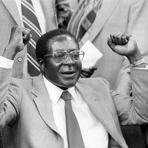 File photo dated April 18, 1980 of Zanu's (Zimbabwe African National Union) leader Robert Mugabe, the new Prime Minster of Zimbabwe, ex-Rodhesia. The military has seized control in Zimbabwe but has said President Robert Mugabe, in power since 1980.