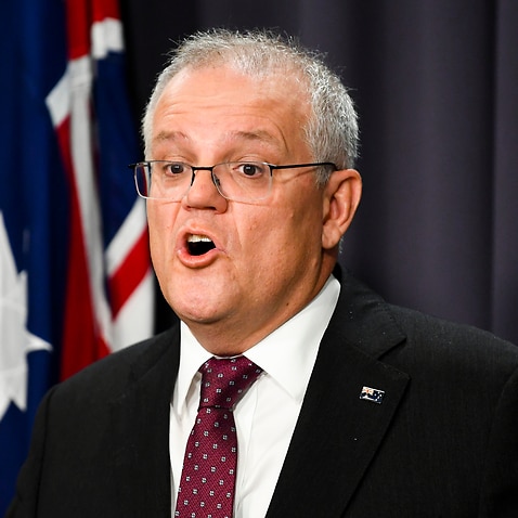 Australian Prime Minister Scott Morrison speaks during a press conference at Parliament House in Canberra on Tuesday.