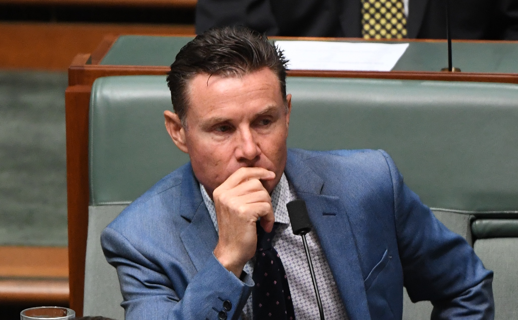 Liberal Member for Bowman Andrew Laming during Question Time in the House of Representatives at Parliament House in Canberra, Wednesday, February 13, 2019.