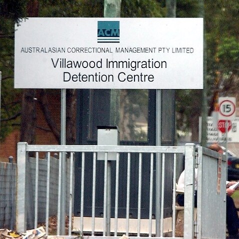 The front gate of the Villawood Detention Centre in Sydney.