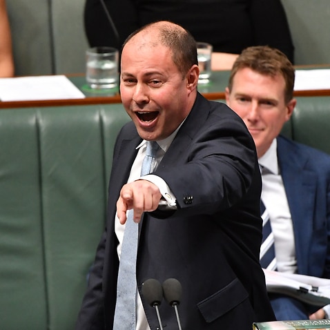 Treasurer Josh Frydenberg during Question Time in the House of Representatives at Parliament House in Canberra.