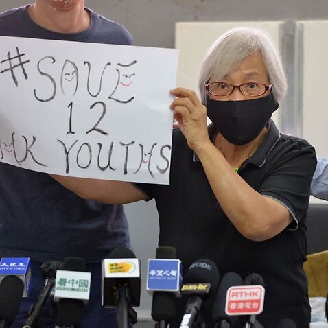 64-year-old pro-democracy protester Alexandra Wong at a press conference in Hong Kong on October 17, 2020.