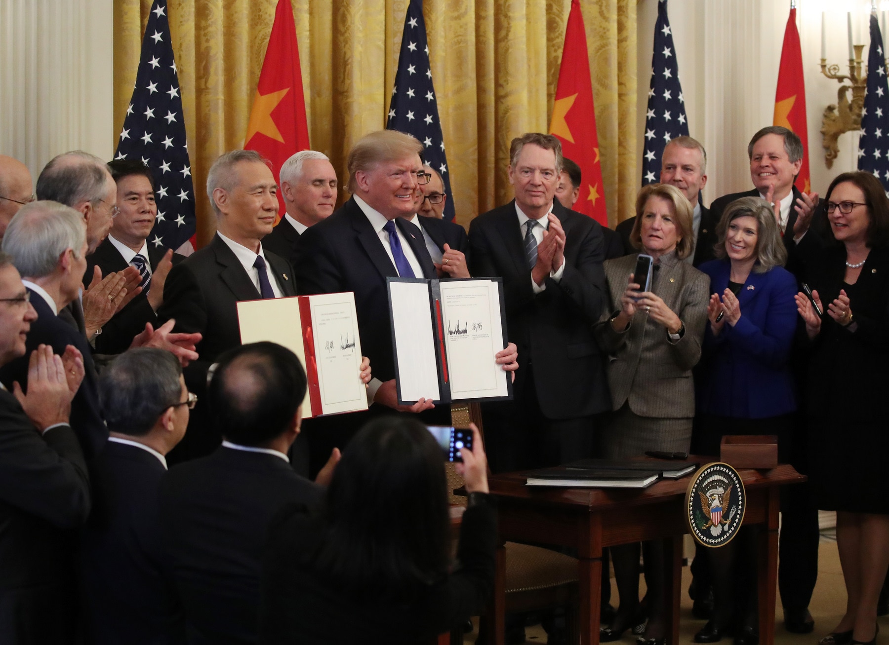 President Trump Participates In Signing Ceremony For Trade Deal With China