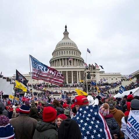 Insurrectionists loyal to President Donald Trump rally at the U.S. Capitol in Washington on Jan 6th